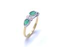 18ct Yellow Gold Emerald & Diamond Ring 0.81ct