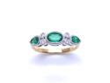 18ct Yellow Gold Emerald & Diamond Ring 0.81ct