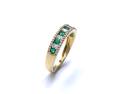 18ct Emerald & Diamond Eternity Ring 0.31ct