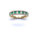 18ct Emerald & Diamond Eternity Ring 0.31ct