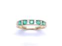 9ct Yellow Gold Emerald & Diamond Eternity Ring