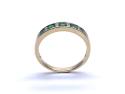 9ct Yellow Gold Emerald & Diamond Eternity Ring