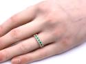 18ct Yellow Gold Emerald & Diamond Eternity Ring