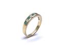18ct Yellow Gold Emerald & Diamond Eternity Ring