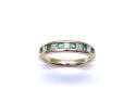 18ct Yellow Gold Emerald & Diamond Eternity Ring