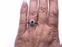18ct White Gold Emerald & Diamond Halo Ring