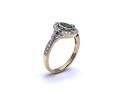 18ct Yellow Gold Emerald & Diamond Cluster Ring