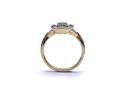 18ct Yellow Gold Emerald & Diamond Cluster Ring