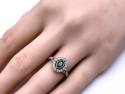 18ct Yellow Gold Emerald & Diamond Cluster Ring