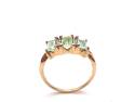 9ct Green Tourmaline & Diamond Ring