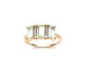 9ct Green Tourmaline & Diamond Ring