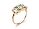 9ct Green Tourmaline & Diamond Ring