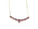 9ct Pink Sapphire & Diamond Necklet