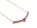 9ct Pink Sapphire & Diamond Necklet