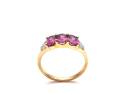 9ct Rhodolite Garnet & Diamond Ring