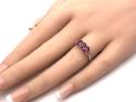 9ct Rhodolite Garnet & Diamond Ring