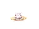 9ct Yellow Gold CZ Solitaire Ring 6mm