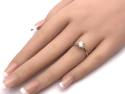 9ct Yellow Gold CZ Solitaire Ring 6mm