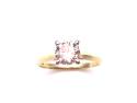 9ct Yellow Gold CZ Solitaire Ring 6.5mm
