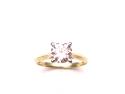 9ct Yellow Gold CZ Solitaire Ring 7mm