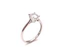 9ct White Gold CZ Solitaire Ring 6mm