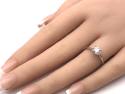 9ct White Gold CZ Solitaire Ring 6mm