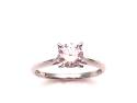 9ct White Gold CZ Solitaire Ring 6mm