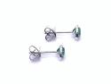 18ct White Gold Emerald & Diamond Earrings