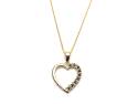 9ct Yellow Gold Sapphire Pendant & Chain
