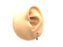 9ct Emerald & Diamond Drop Stud Earrings