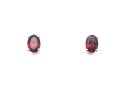 9ct Yellow Gold Garnet Solitaire Stud Earrings