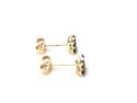 9ct Yellow Gold Sapphire Cluster Stud Earrings