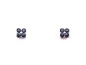 9ct Yellow Gold Sapphire Cluster Stud Earrings