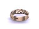 9ct Yellow Gold Patterned Wedding Ring