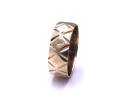 9ct Yellow Gold Patterned Wedding Ring