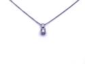 18ct White Gold Diamond Pendant & Chain