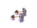9ct Yellow Gold Diamond Stud Earrings