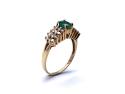 18ct Synthetic Emerald & Diamond Ring