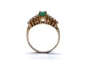 18ct Synthetic Emerald & Diamond Ring