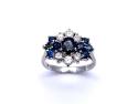 18ct Sapphire & Diamond Cluster Ring