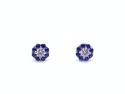 18ct Sapphire & Diamond Cluster Stud Earrings