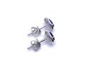 18ct Sapphire & Diamond Halo Earrings 0.12ct