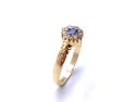 Diamond & Synthetic Sapphire Cluster Ring