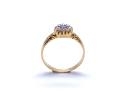 Diamond & Synthetic Sapphire Cluster Ring