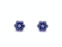 18ct Sapphire & Diamond Cluster Earrings