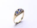 Synthetic Sapphire & Diamond Ring