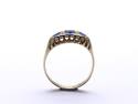 Synthetic Sapphire & Diamond Ring