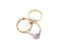 9ct Yellow Gold 3 Ring Charm