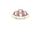 9ct Pink Spinel & Diamond Cluster Ring