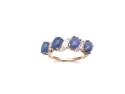 9ct Sapphire & White Zircon Ring
